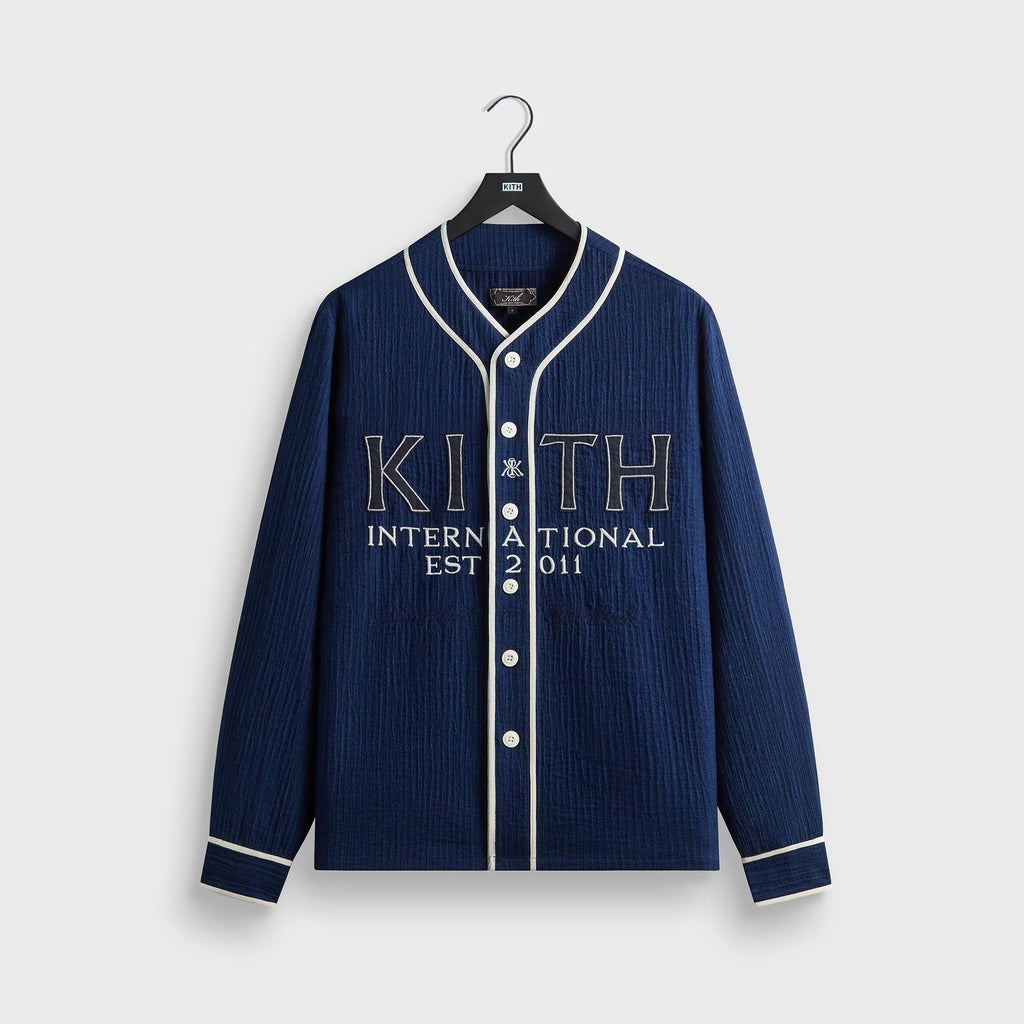 Kith Indigo Seersucker Daley Shirt - Dark Indigo