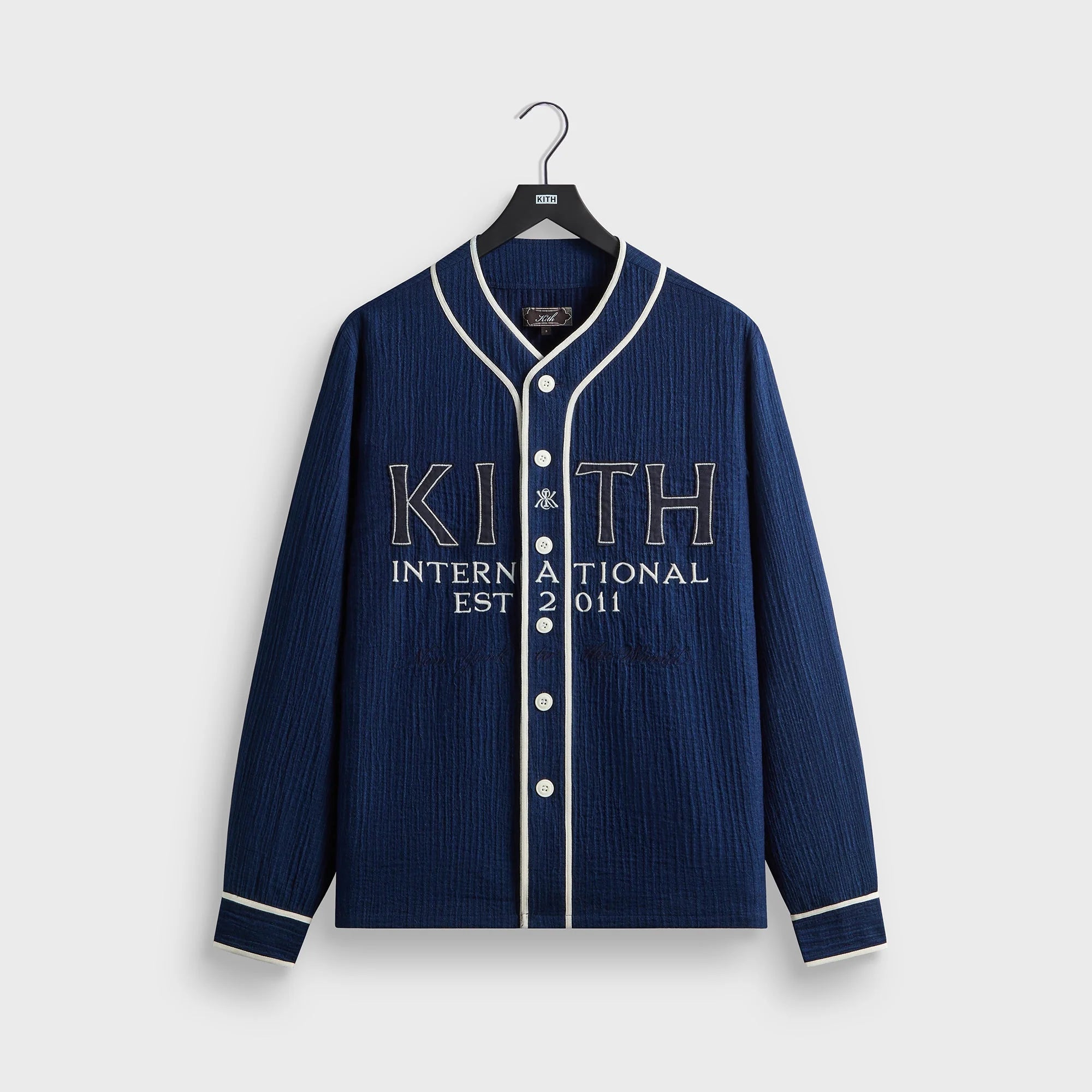 Kith Indigo Seersucker Daley Shirt - Dark Indigo