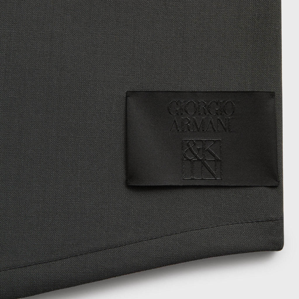 Giorgio Armani & Kith &Kin Asymmetrical Zip Front Shirt - Dark Ash