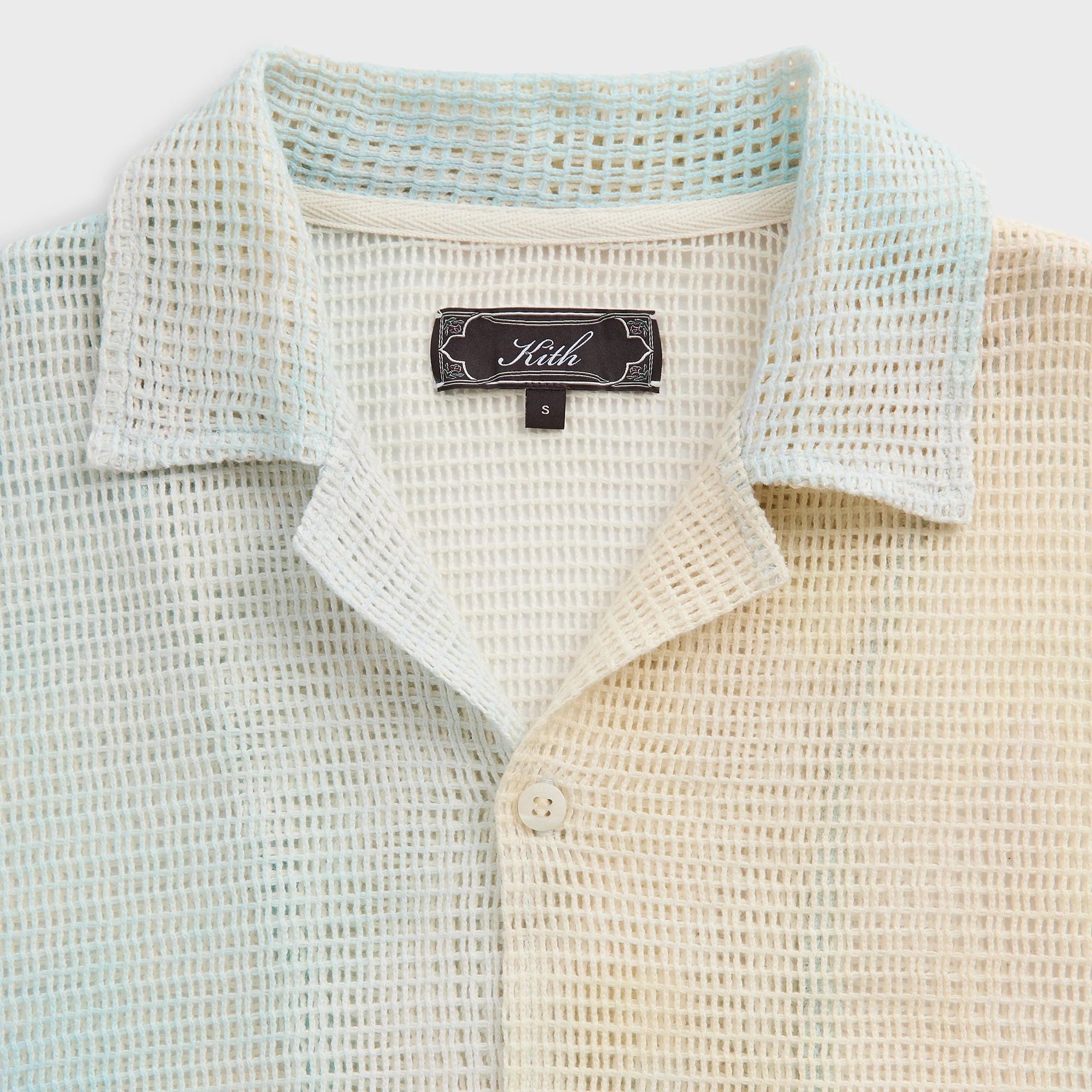 Kith Cloud Dye Cotton Mesh Thompson Camp Collar Shirt - Larimar