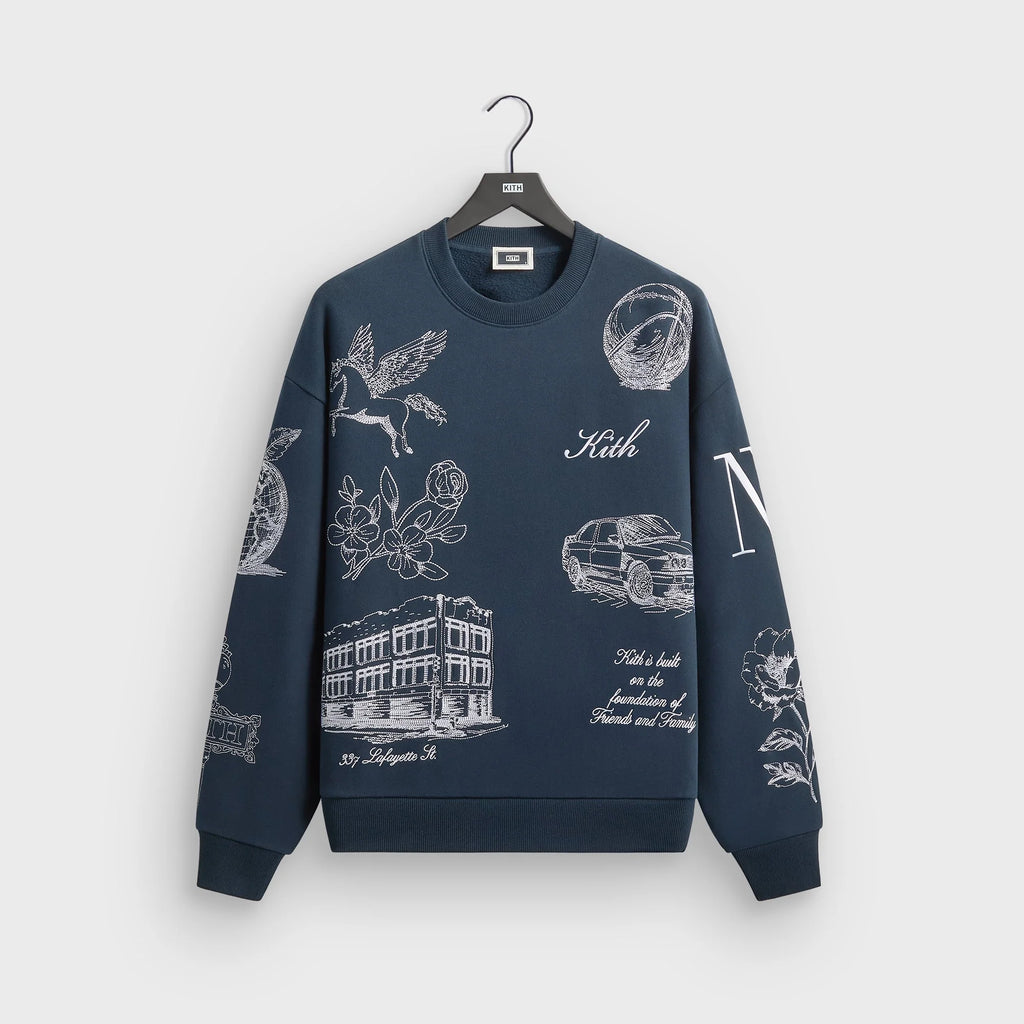 Kith New York To The World Nelson Crewneck - Nocturnal