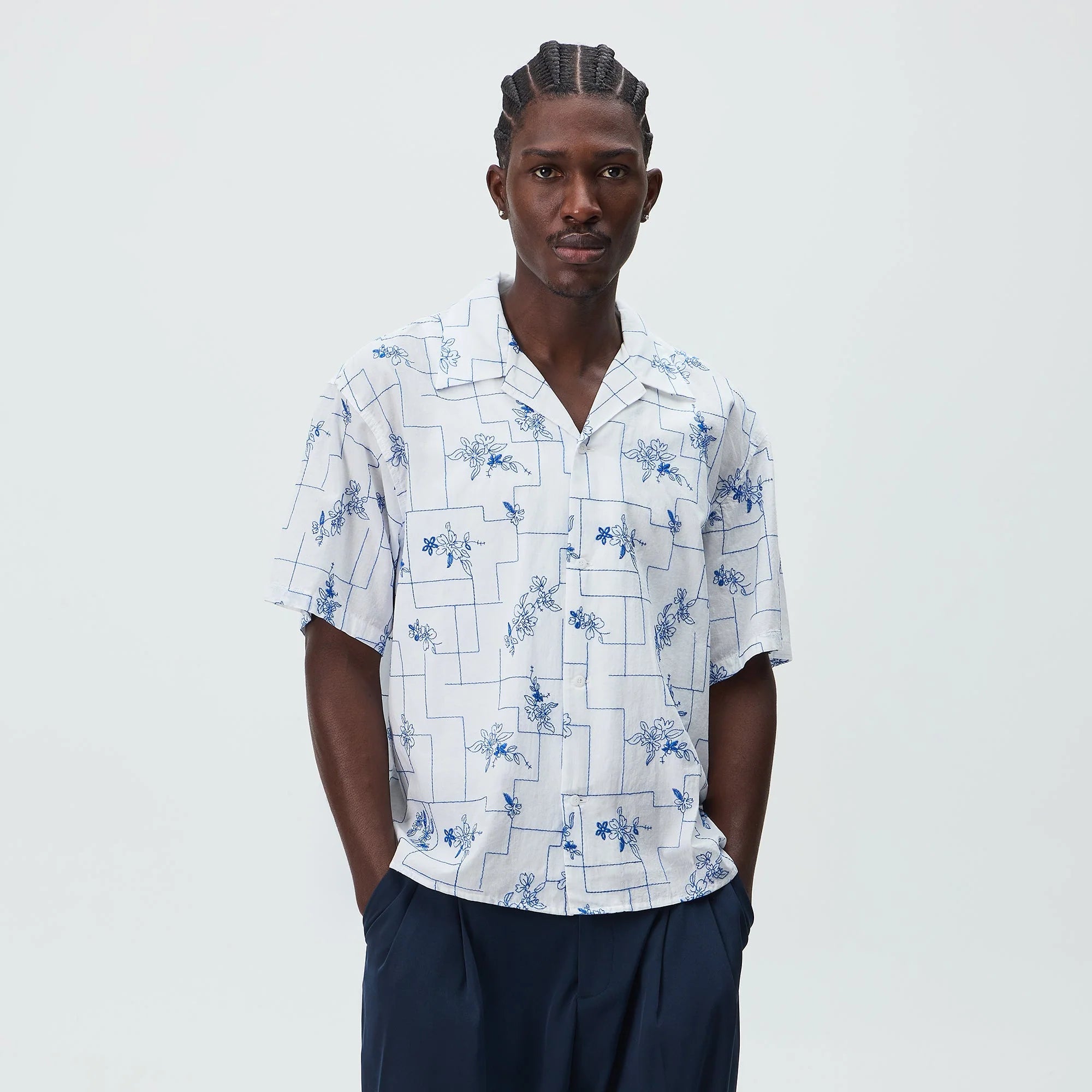 Kith Embroidered Cotton Voile Gianni Shirt - White