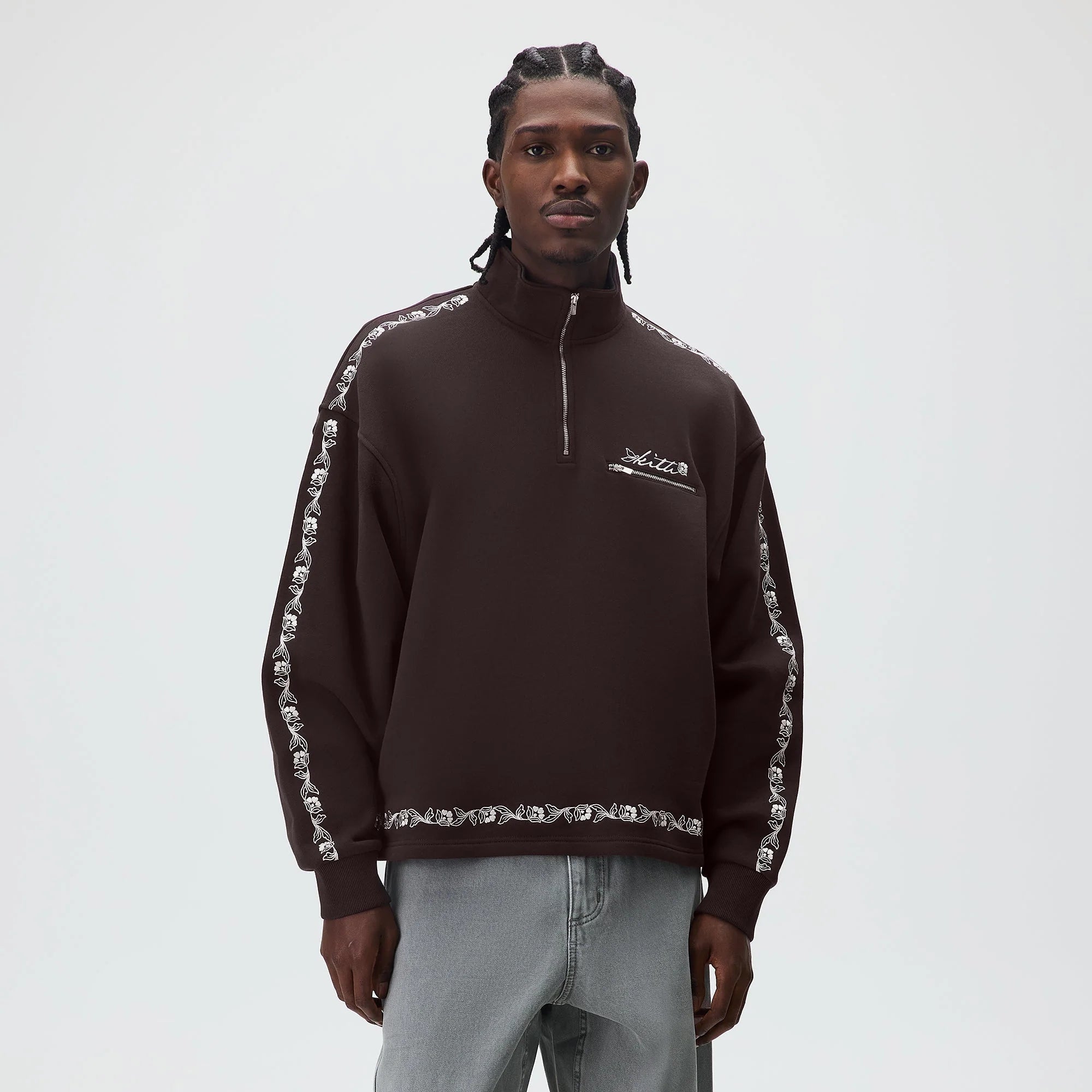 Kith Floral Queensbridge Quarter Zip - Incognito