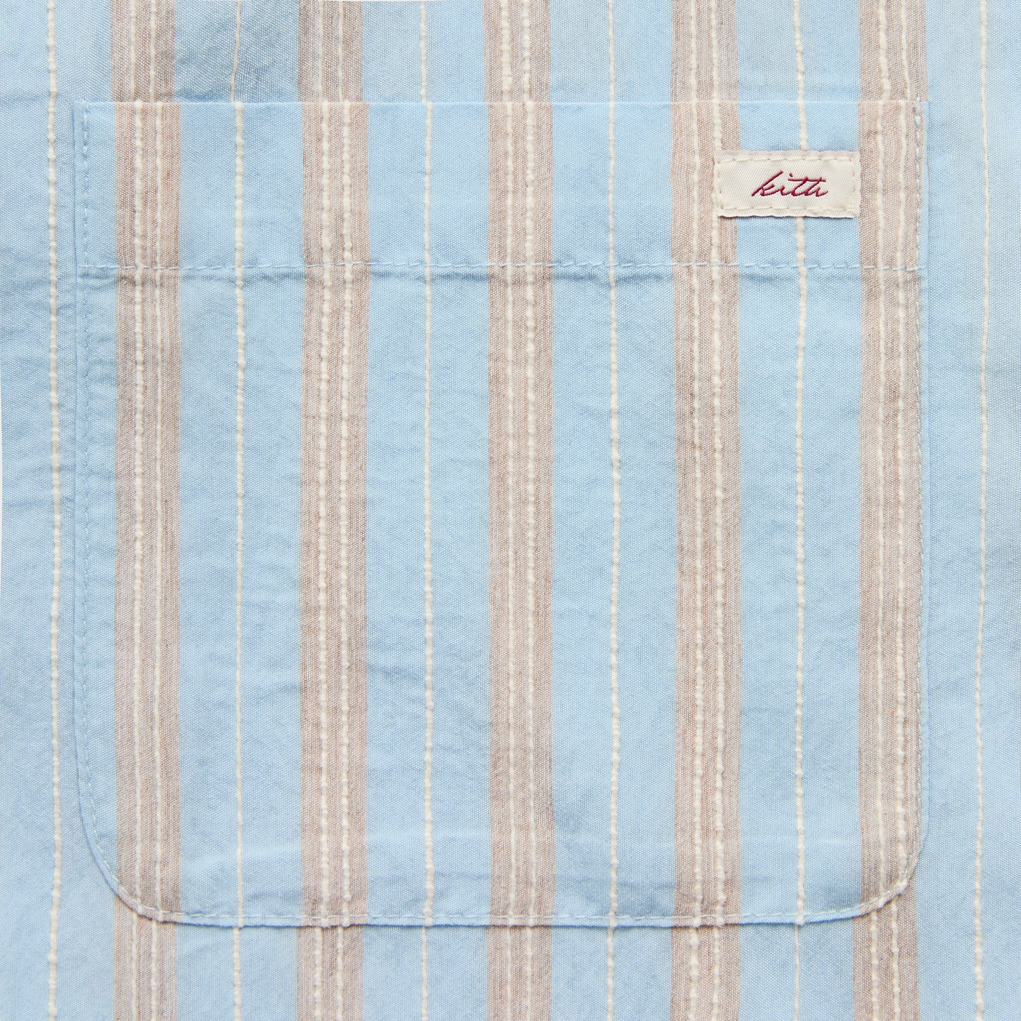 Kith Barre Stripe Long Sleeve Gianni Shirt - Serene