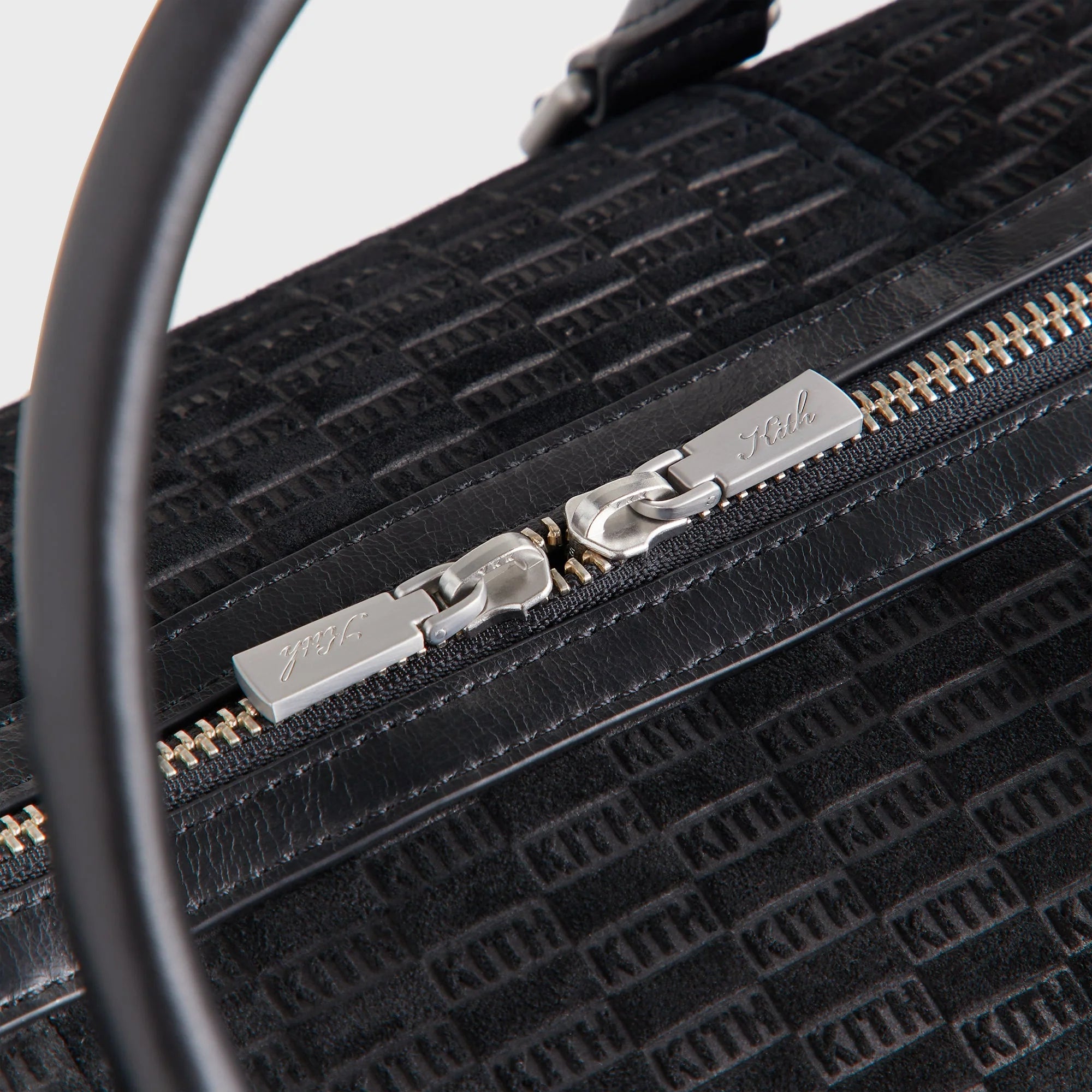 Kith Monogram Suede Traveler K40 Bag - Black
