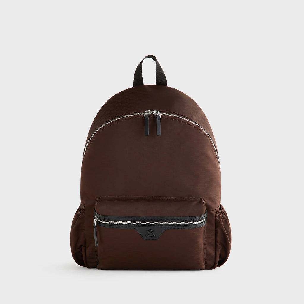 Kith Monogram Nylon Jacquard Backpack - Dark Roast