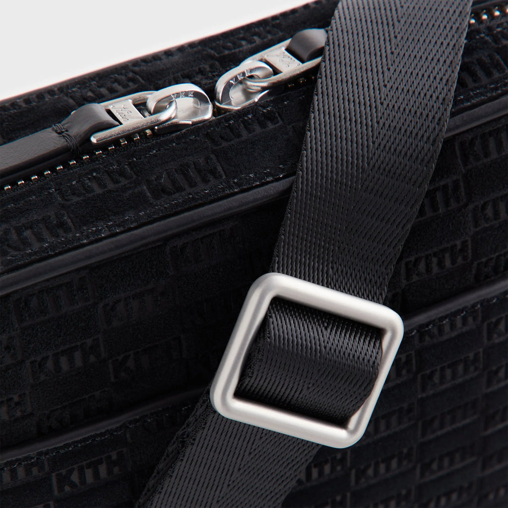 Kith Monogram Suede Crosswalk K20 Bag - Black