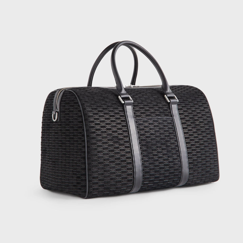 Kith Monogram Suede Traveler K40 Bag - Black