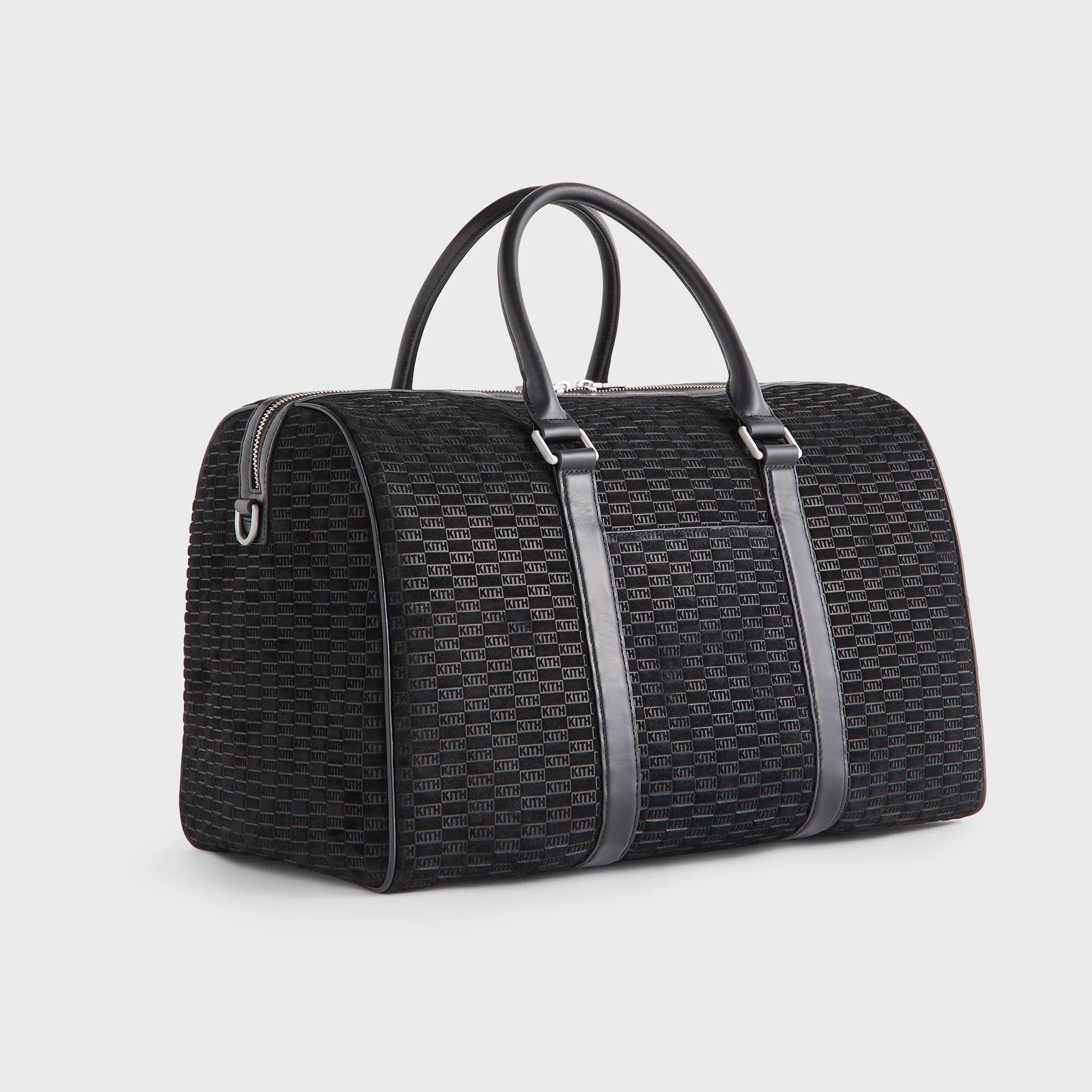 Kith Monogram Suede Traveler K40 Bag - Black