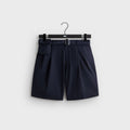 &Kin Tropical Wool Emrys Pleated Short - Nocturnal