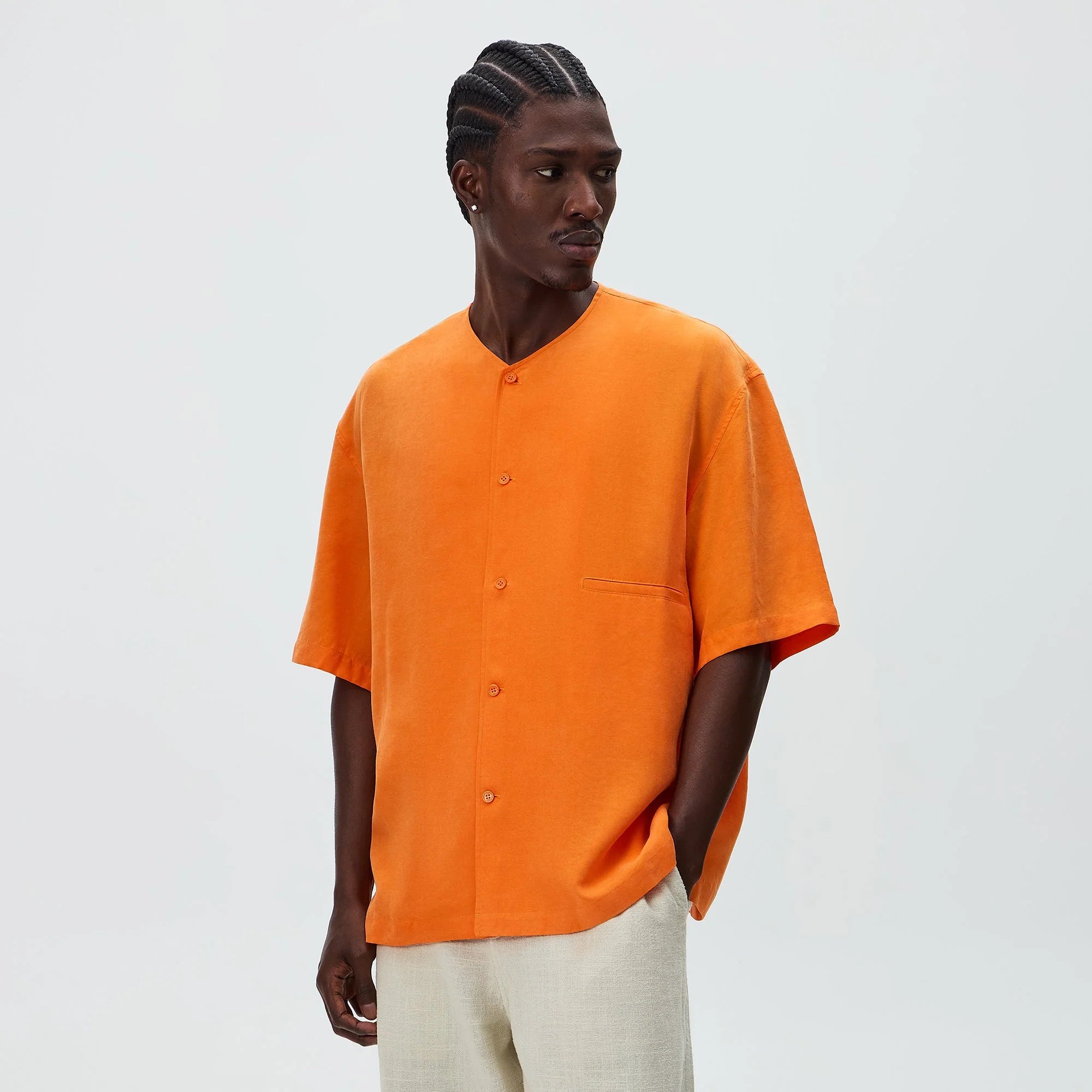 Kith Cupro Linen Caelan Shirt - Tiger