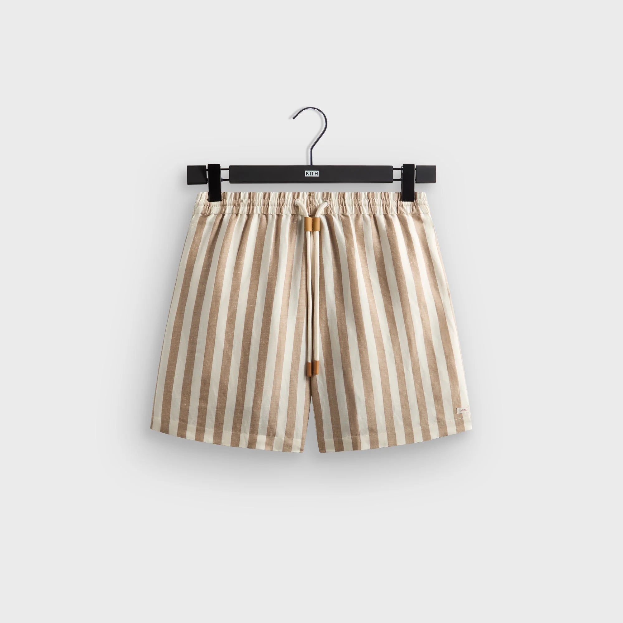 Kith Spun Silk Linen Stripe Kellen Short - Chai