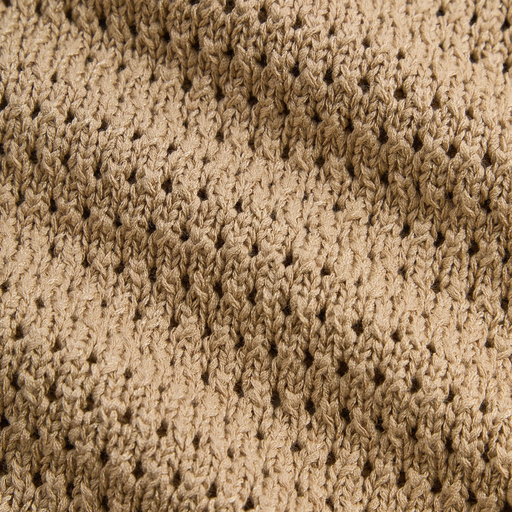Kith Crochet Luke Zip Front Sweater - Durum