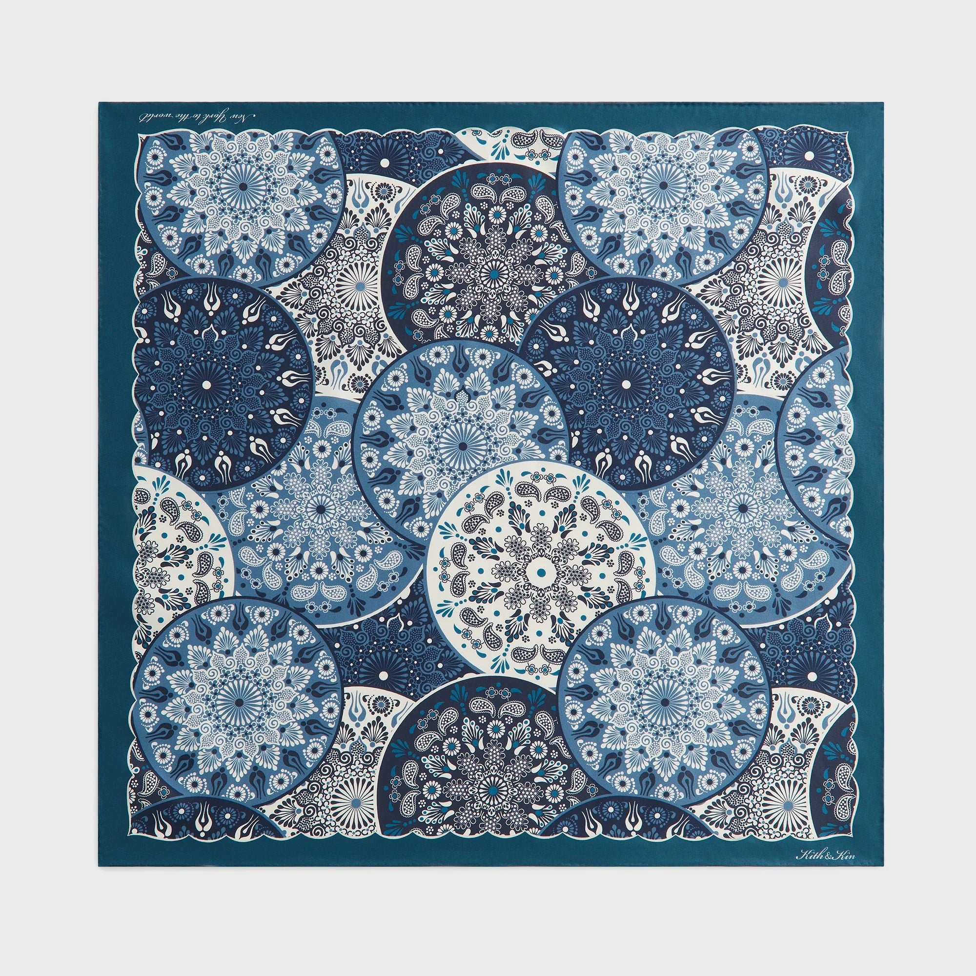 Kith Printed Mandala Silk Scarf - Novel