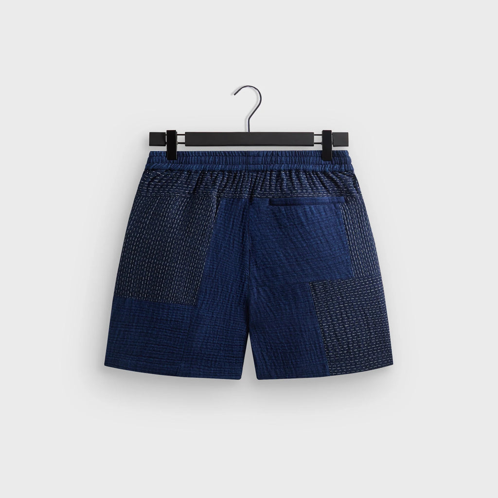 Kith Stitched Patchwork Curtis Short - Mid Indigo