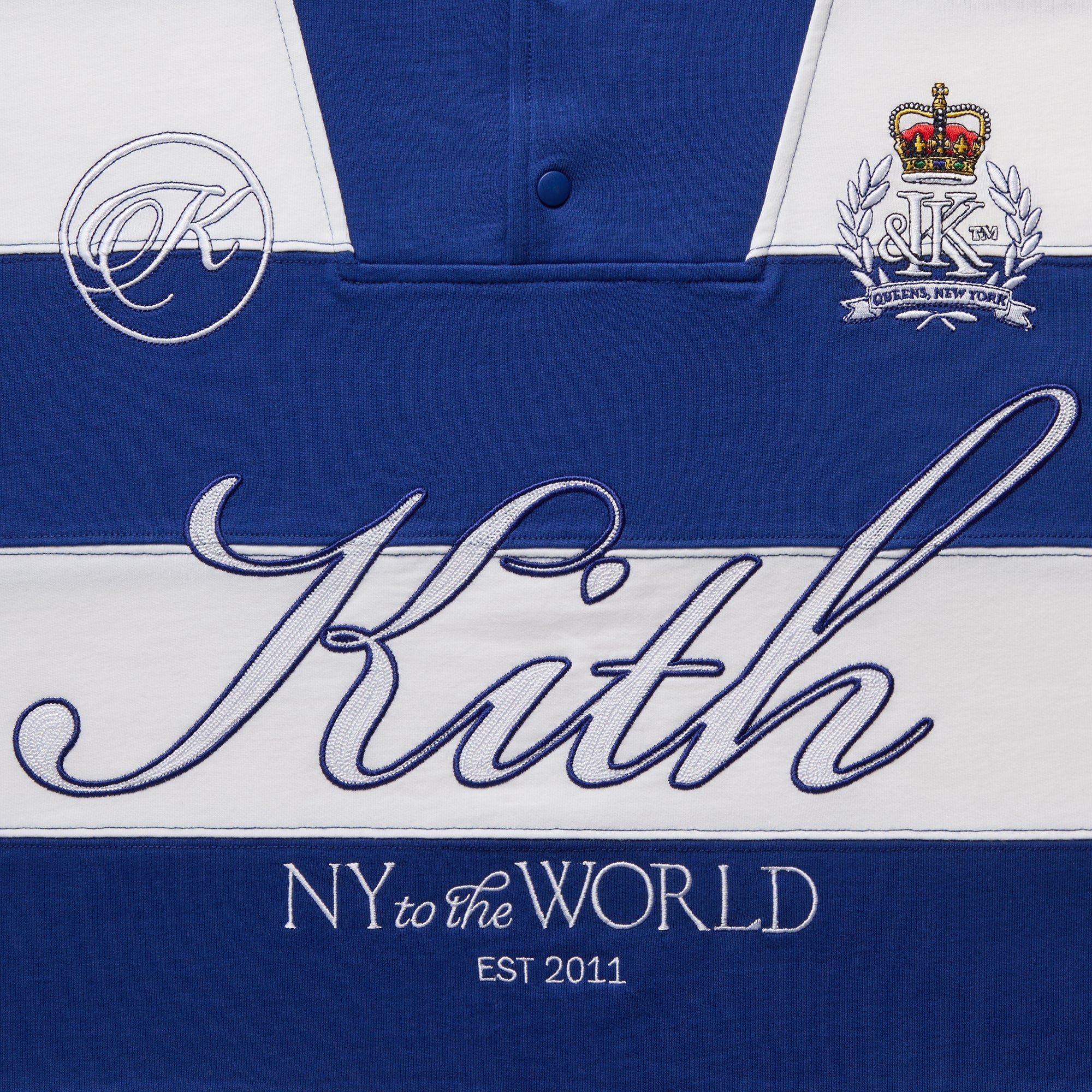 Kith Compact Fleece Striped Caleb Anorak Hoodie - Layer