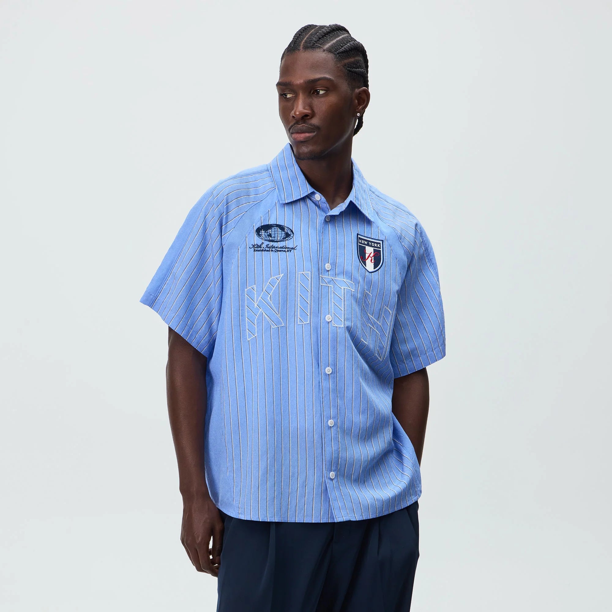 Kith Striped Poplin Shelton Shirt - Bliss