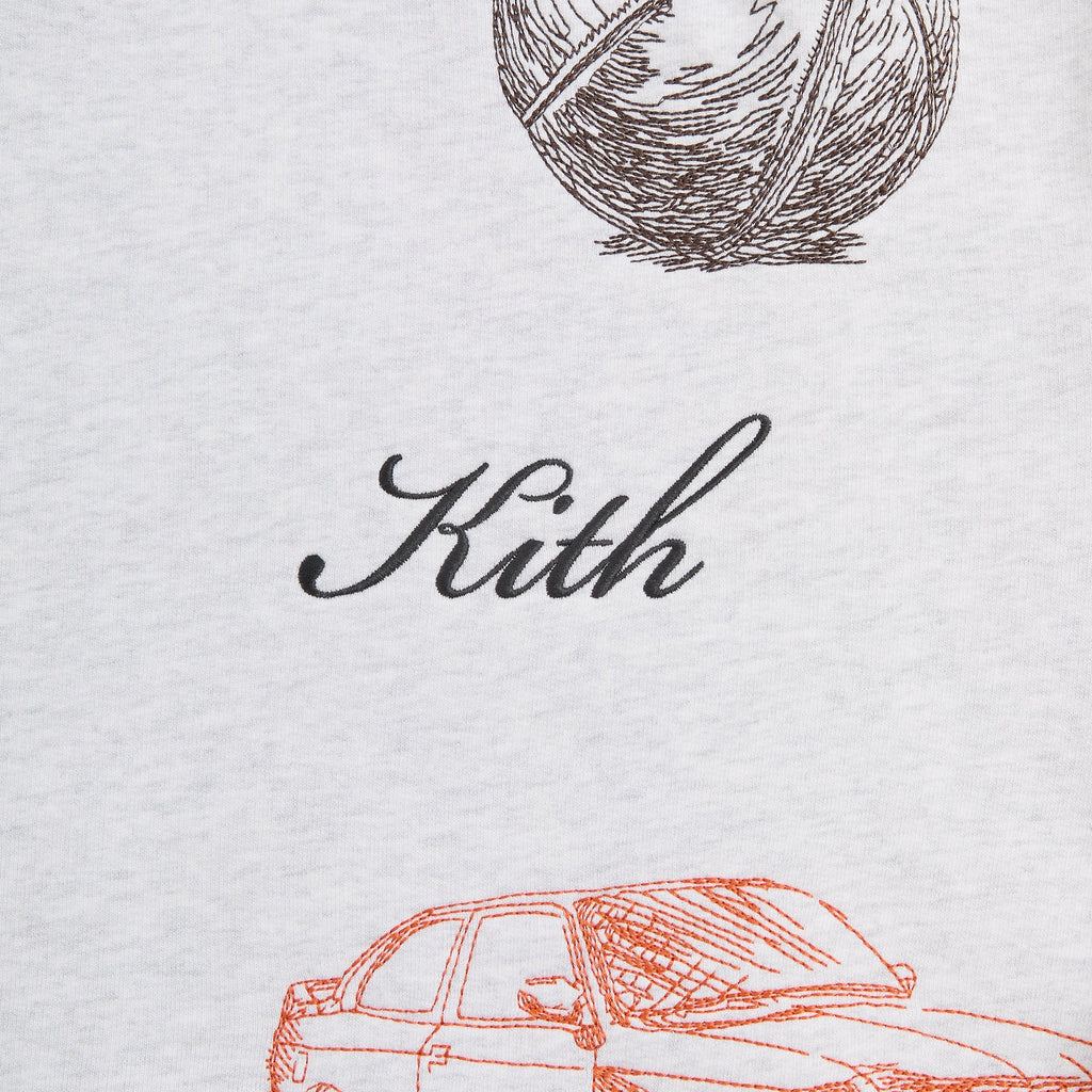 Kith New York To The World Nelson Crewneck - Light Heather Grey