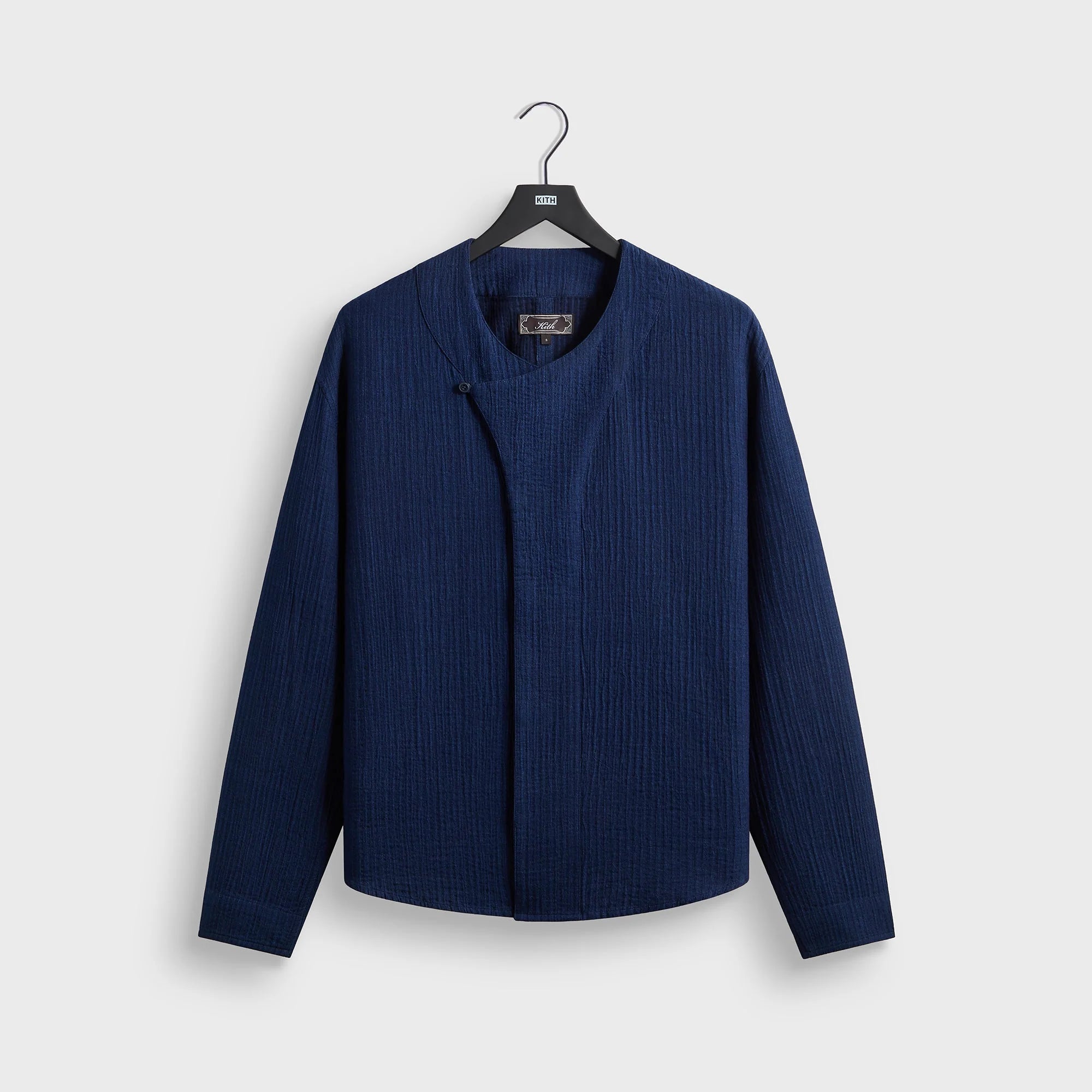 Kith Indigo Seersucker Townsend Shirt - Dark Indigo