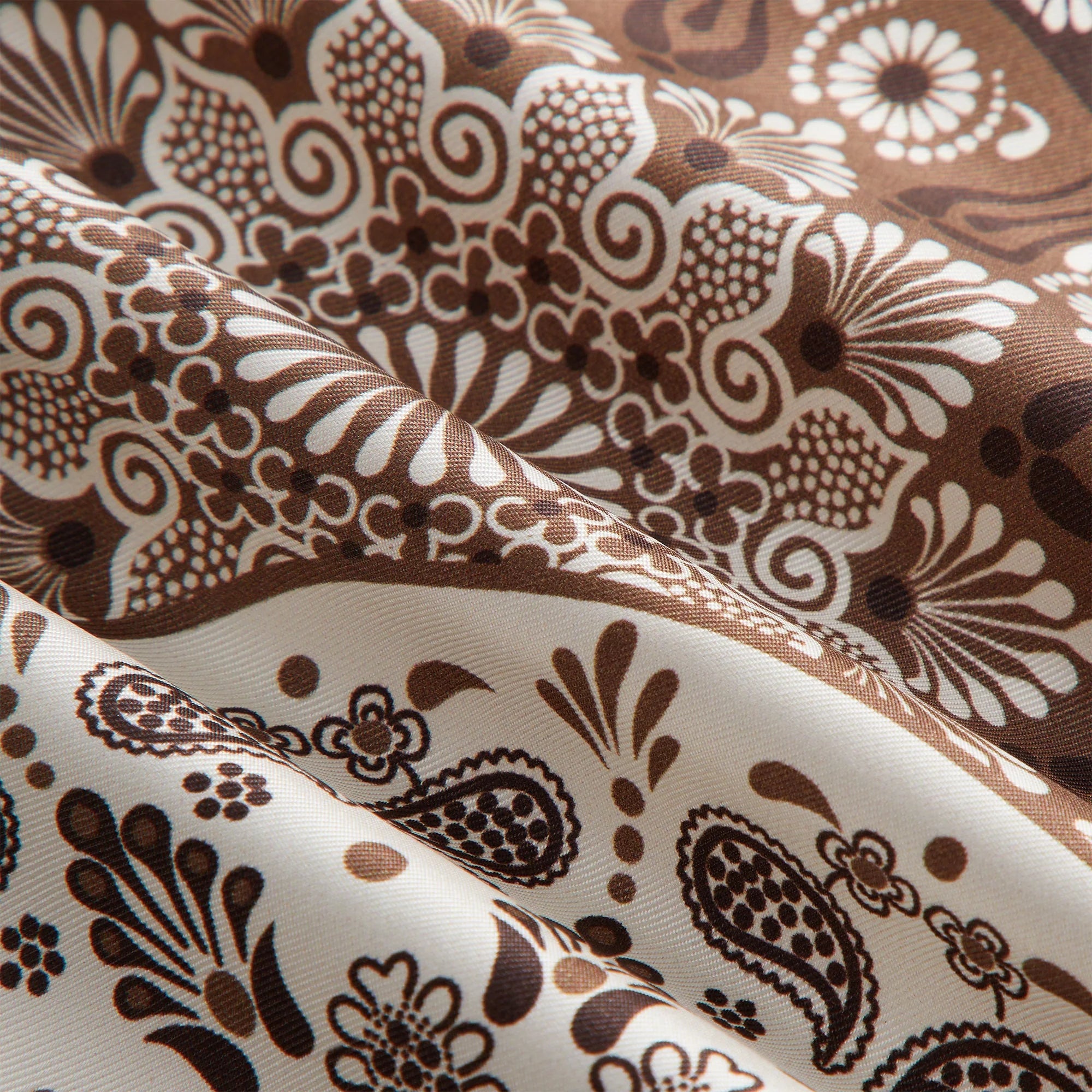 Kith Printed Mandala Silk Scarf - Woodland