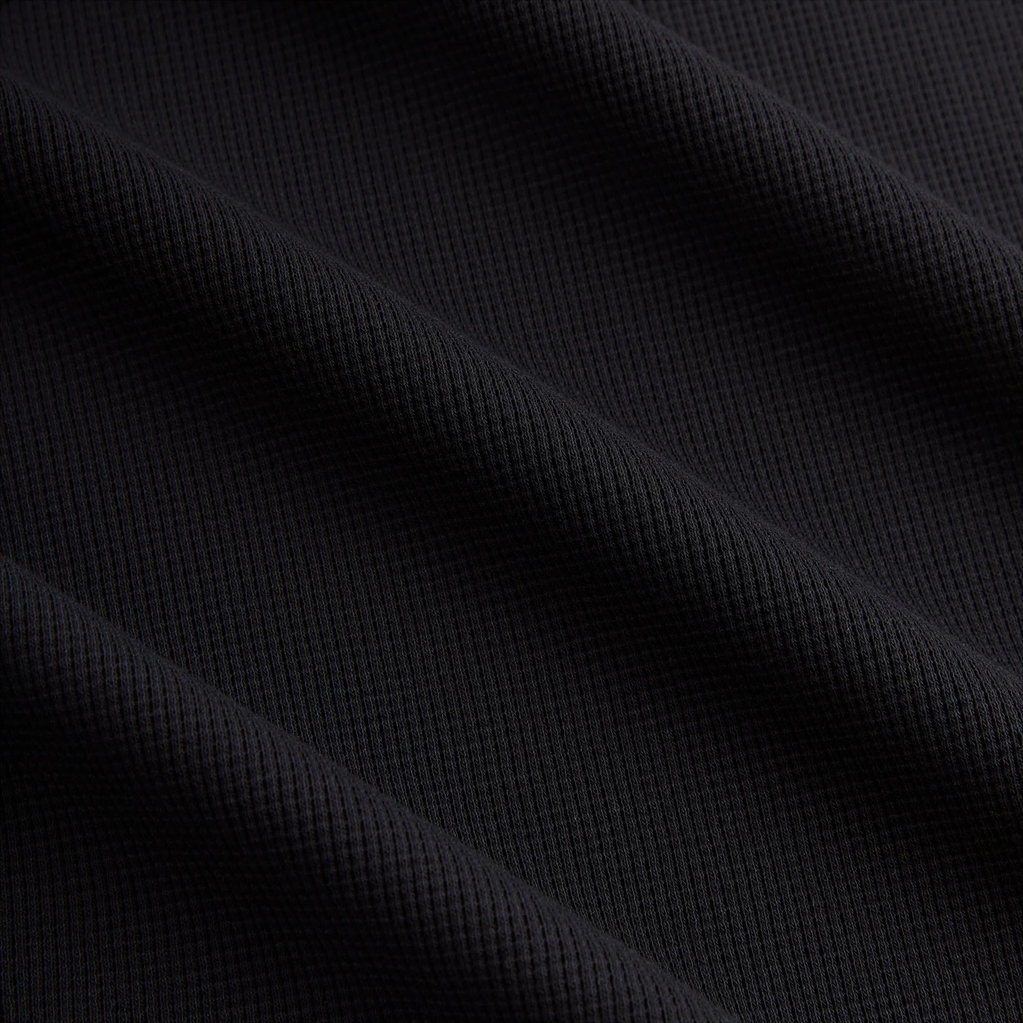 Kith Micro Waffle Drew Polo Shirt - Black