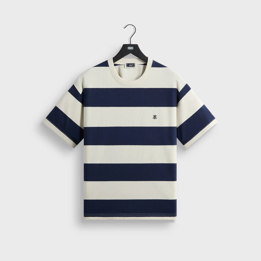 Kith Stripe Alex II Boxy Tee - Sandrift