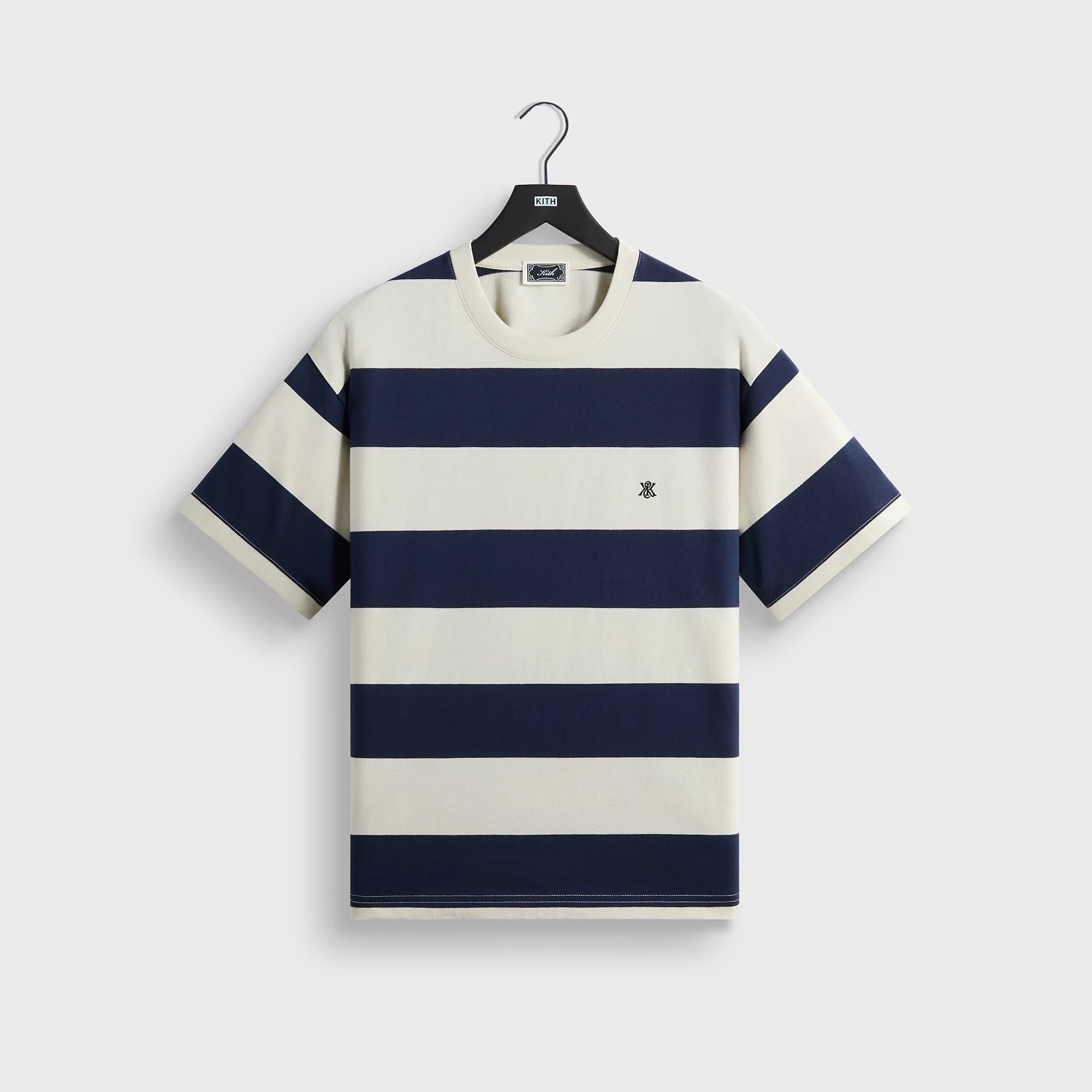 Kith Stripe Alex II Boxy Tee - Sandrift