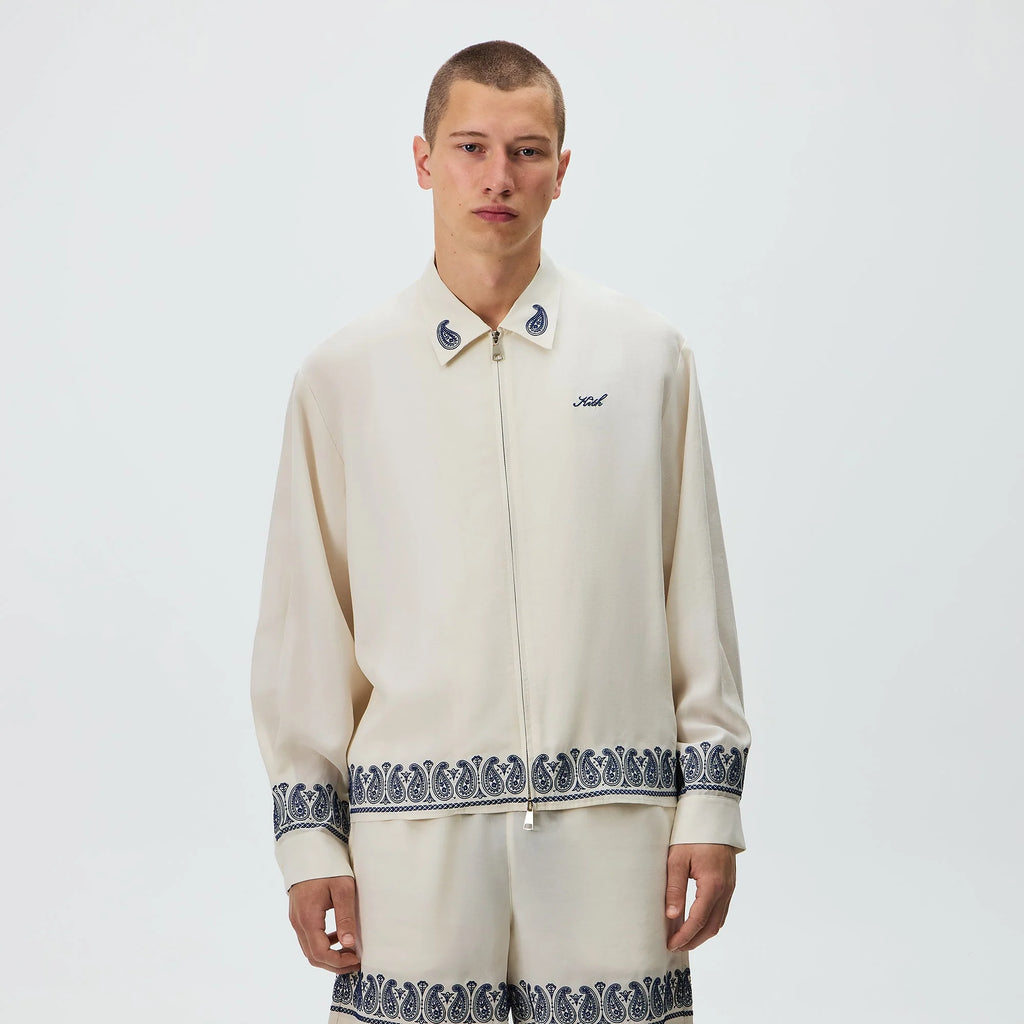 Kith Cupro Linen Zip Front Sanford Shirt - Silk