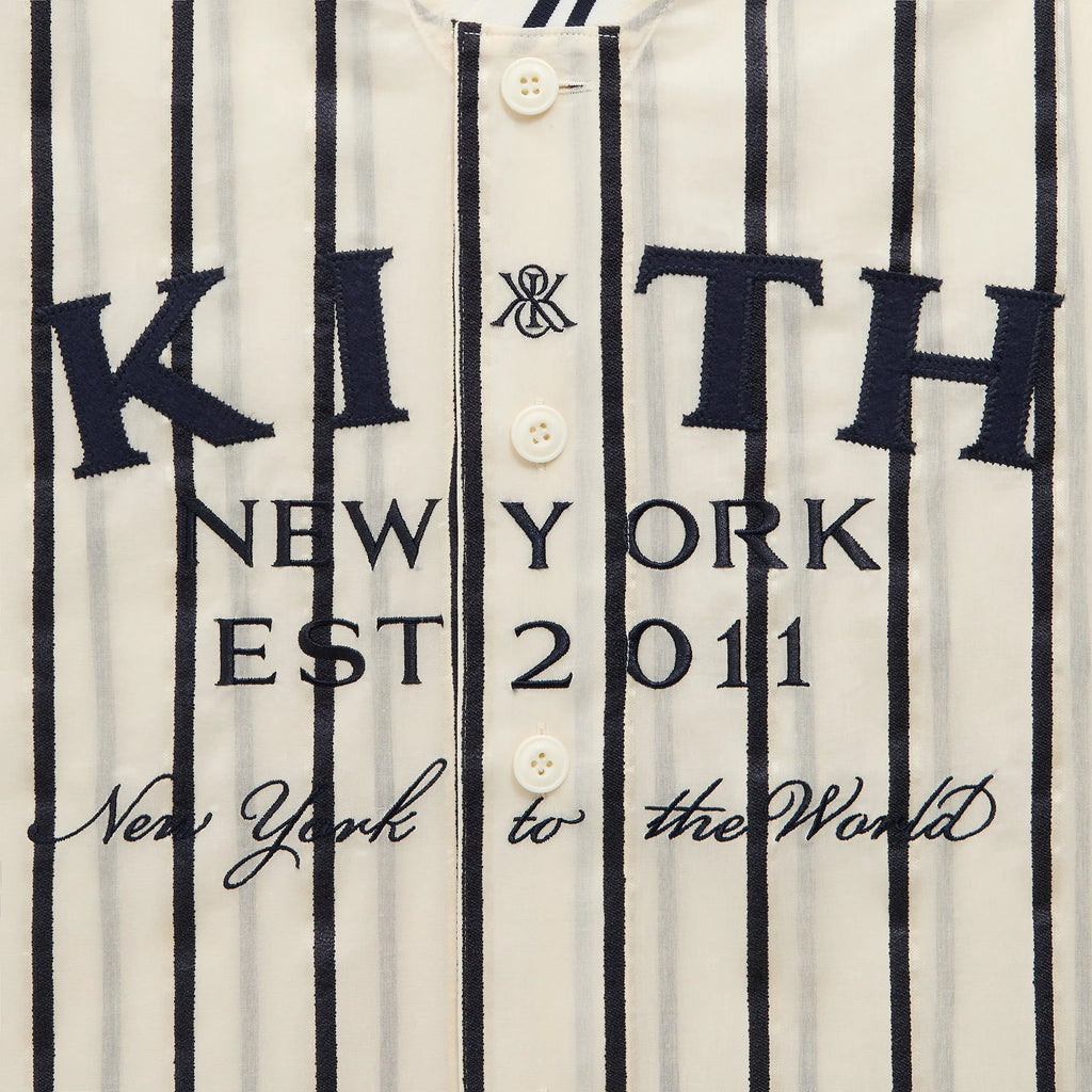 Kith Silk Linen Chenille Stripe Pacey Shirt - Sandrift