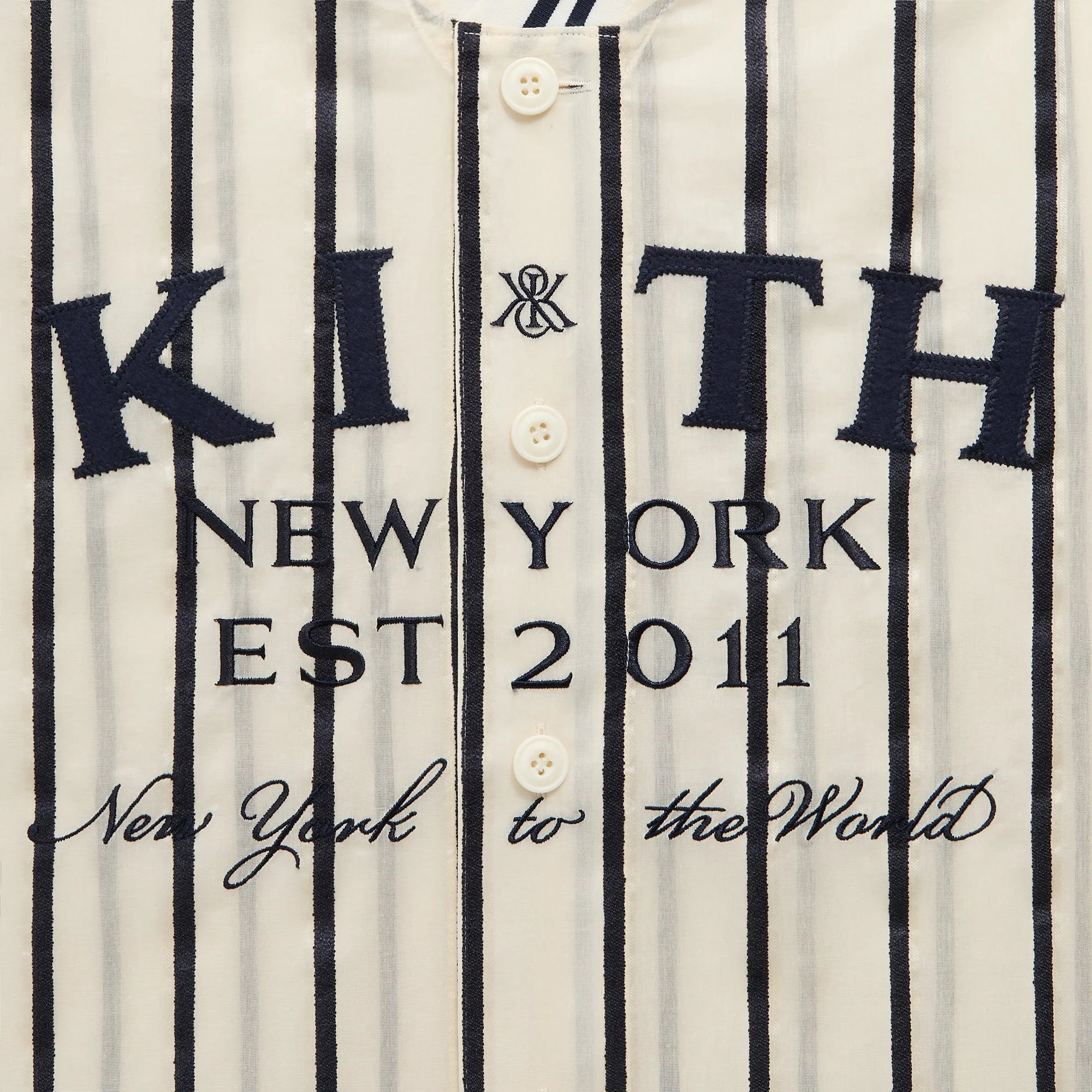 Kith Silk Linen Chenille Stripe Pacey Shirt - Sandrift