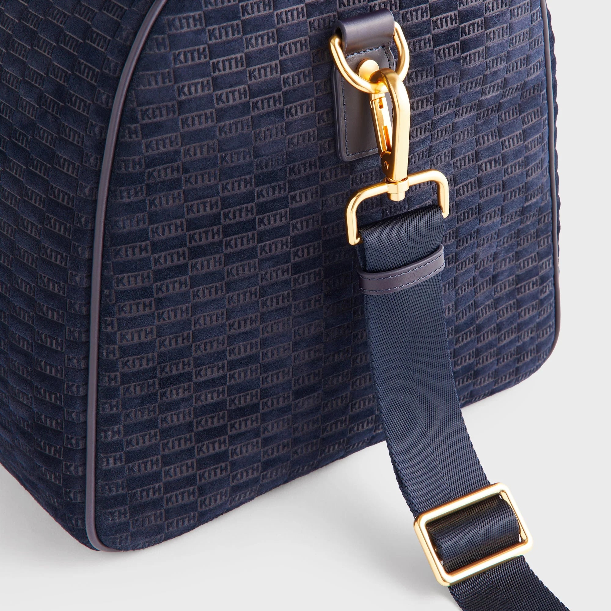 Kith Monogram Suede Traveler K55 Bag - Ink