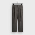&Kin Textured Linen Flax Brynn Pleated Pant  - Black Melange