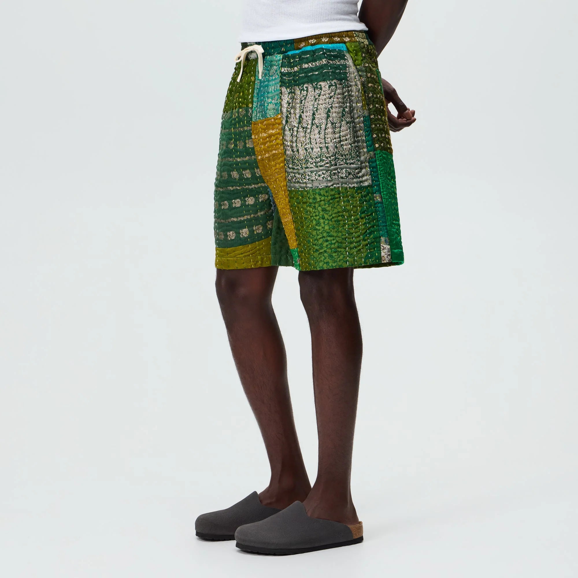 &Kin Tal Patchwork Short - Green / Multi