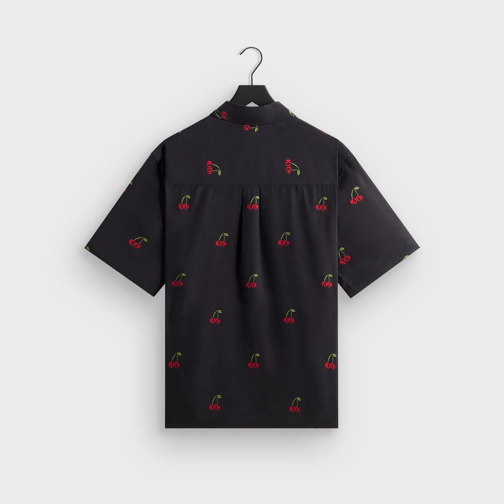 Kith Printed Cherry Cupro Linen Beckham Buttondown - Black