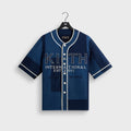 Kith Patchwork Indigo Seersucker Short Sleeve Daley Shirt - Indigo