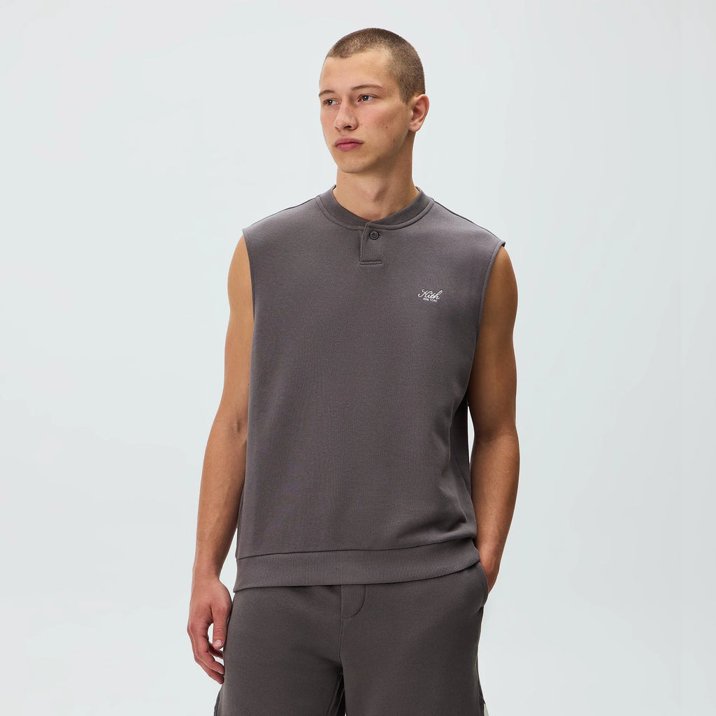 Kith Heavy Loop Terry Henley Muscle Tee - Thunder