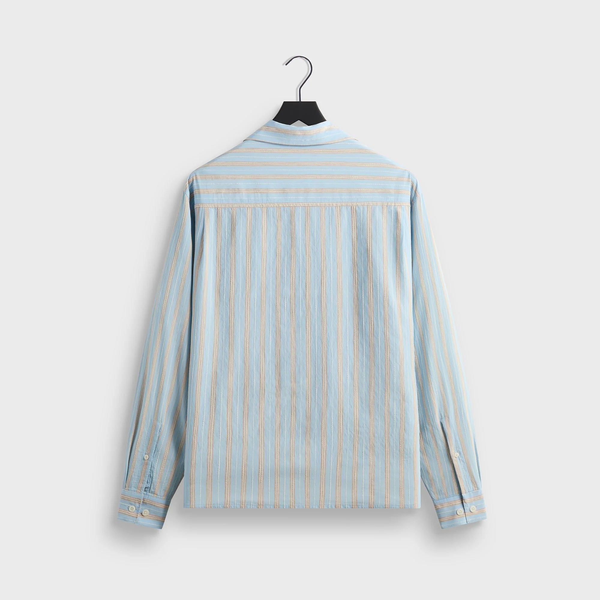 Kith Barre Stripe Long Sleeve Gianni Shirt - Serene