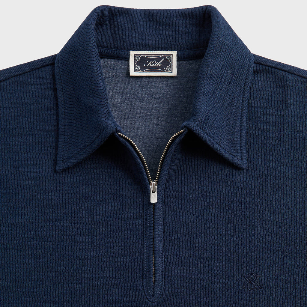 Kith Double Face Jersey Jace Polo - Nocturnal