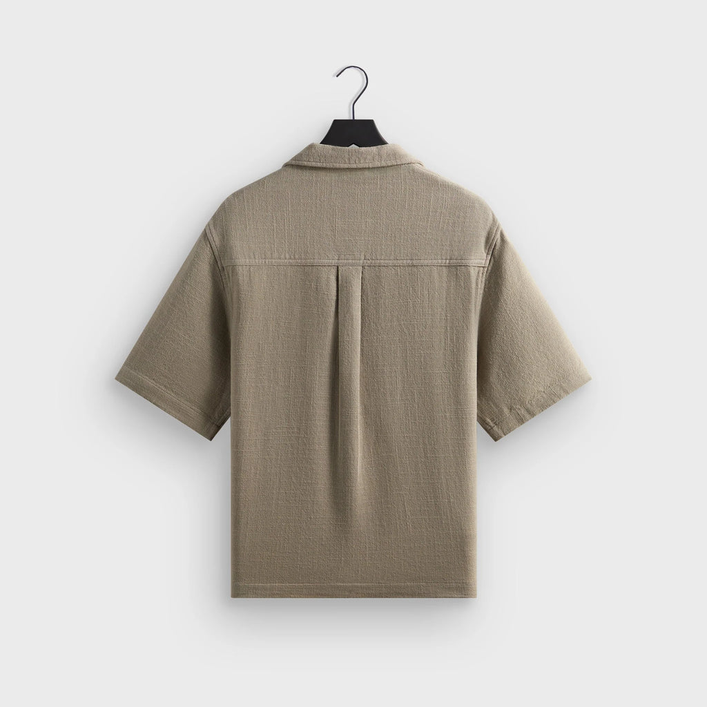 Kith Soft Woven Cropped Beckham Camp Collar Shirt - Folly