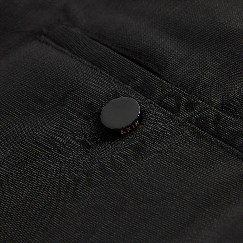 &Kin Textured Viscose Conley Cargo Short - Black