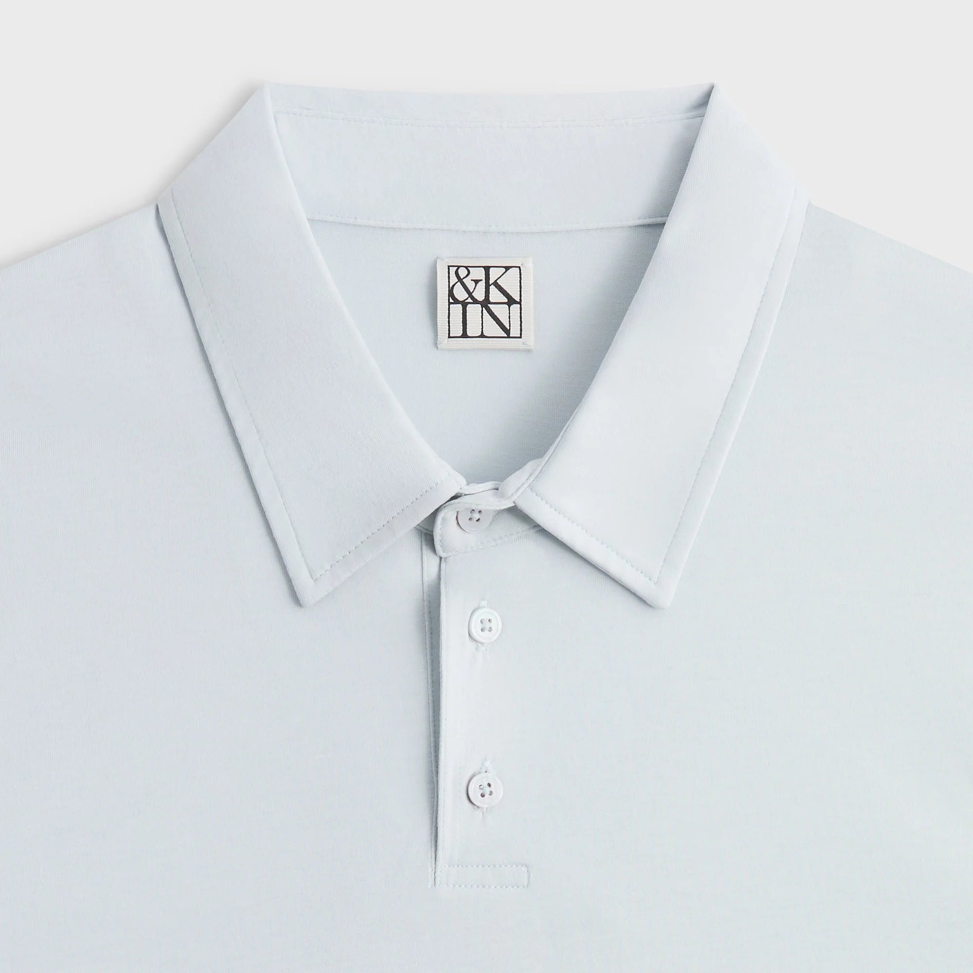 &Kin Soft Modal Blend Heathrow Polo - Light Indigo