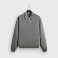Kith Marled Harmon Rugby Pullover - Mid Heather Grey