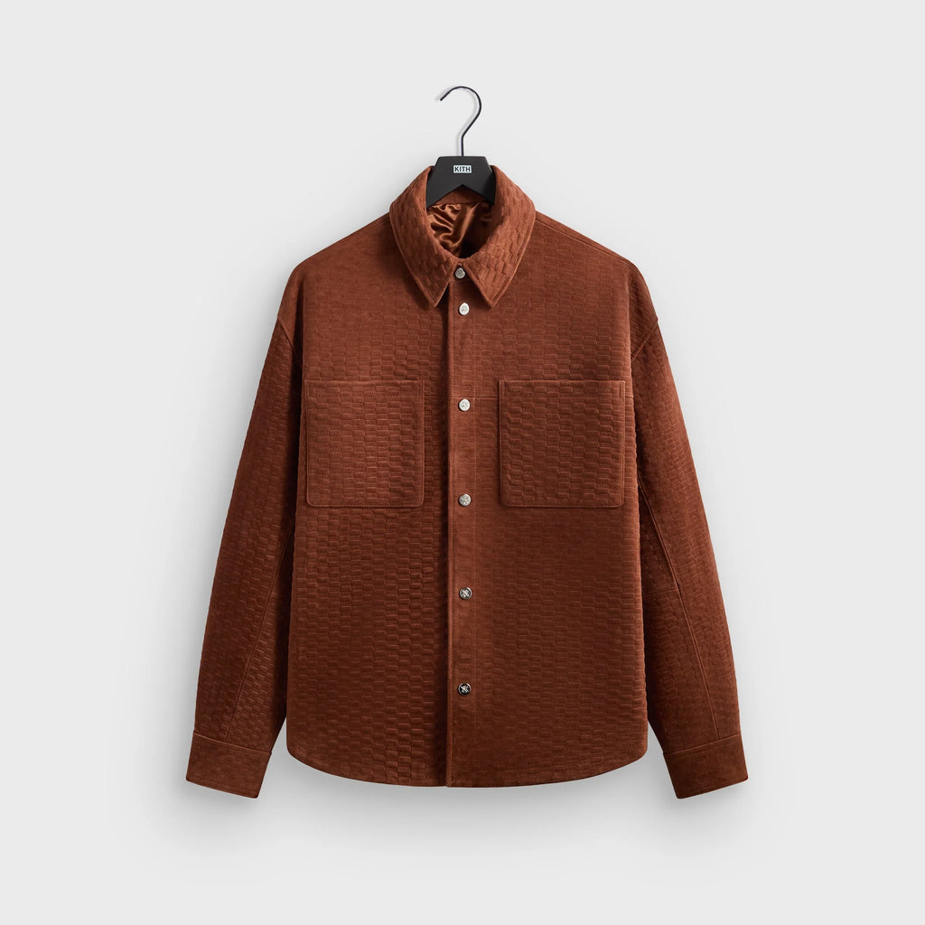 Kith Monogram Suede Apollo II Shirt - Walnut