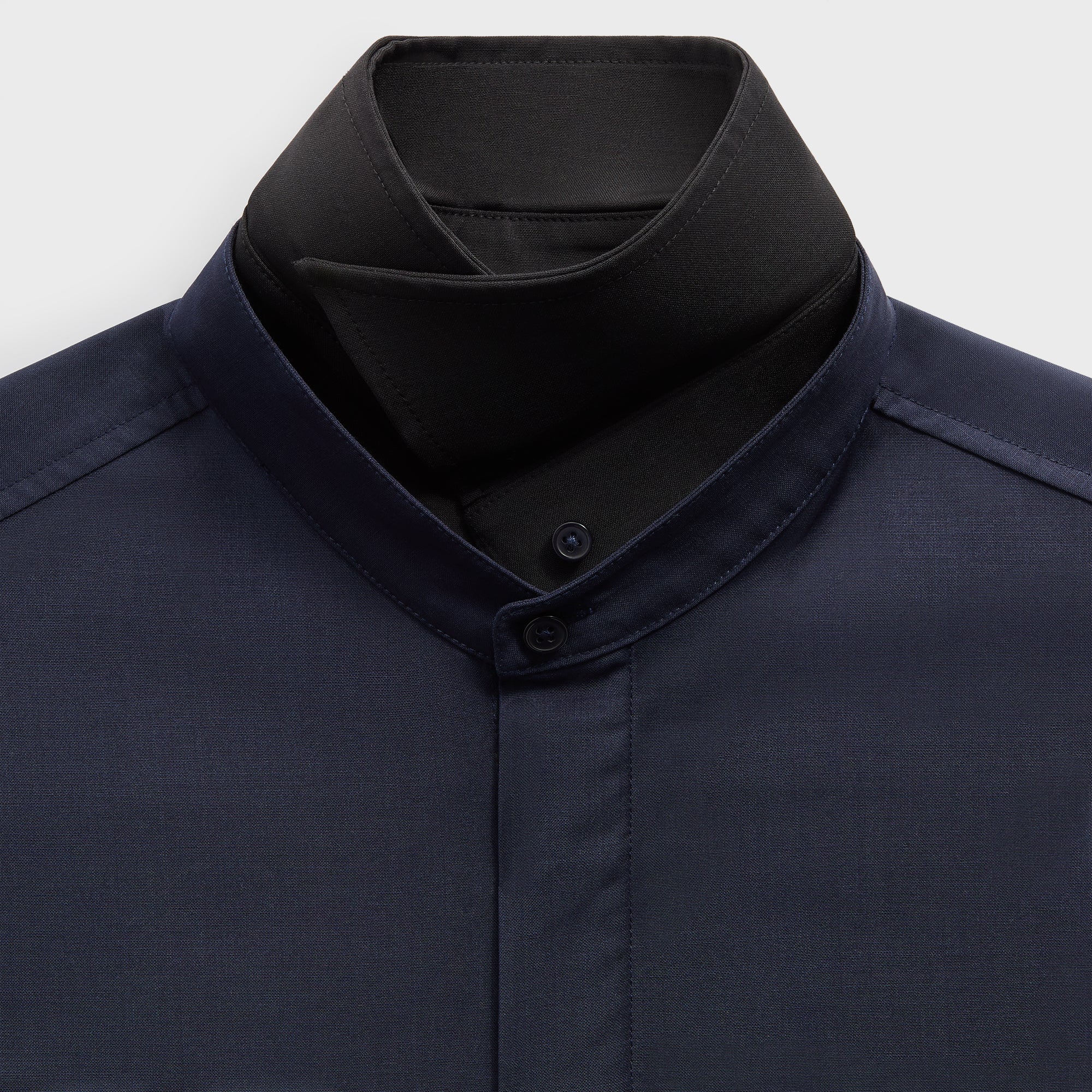 &Kin Tropical Wool Nico Shirt - Nocturnal
