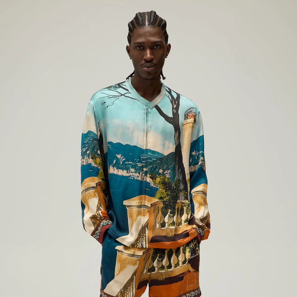 Giorgio Armani & Kith Capri Long Sleeve Zip-Up Shirt - Multi