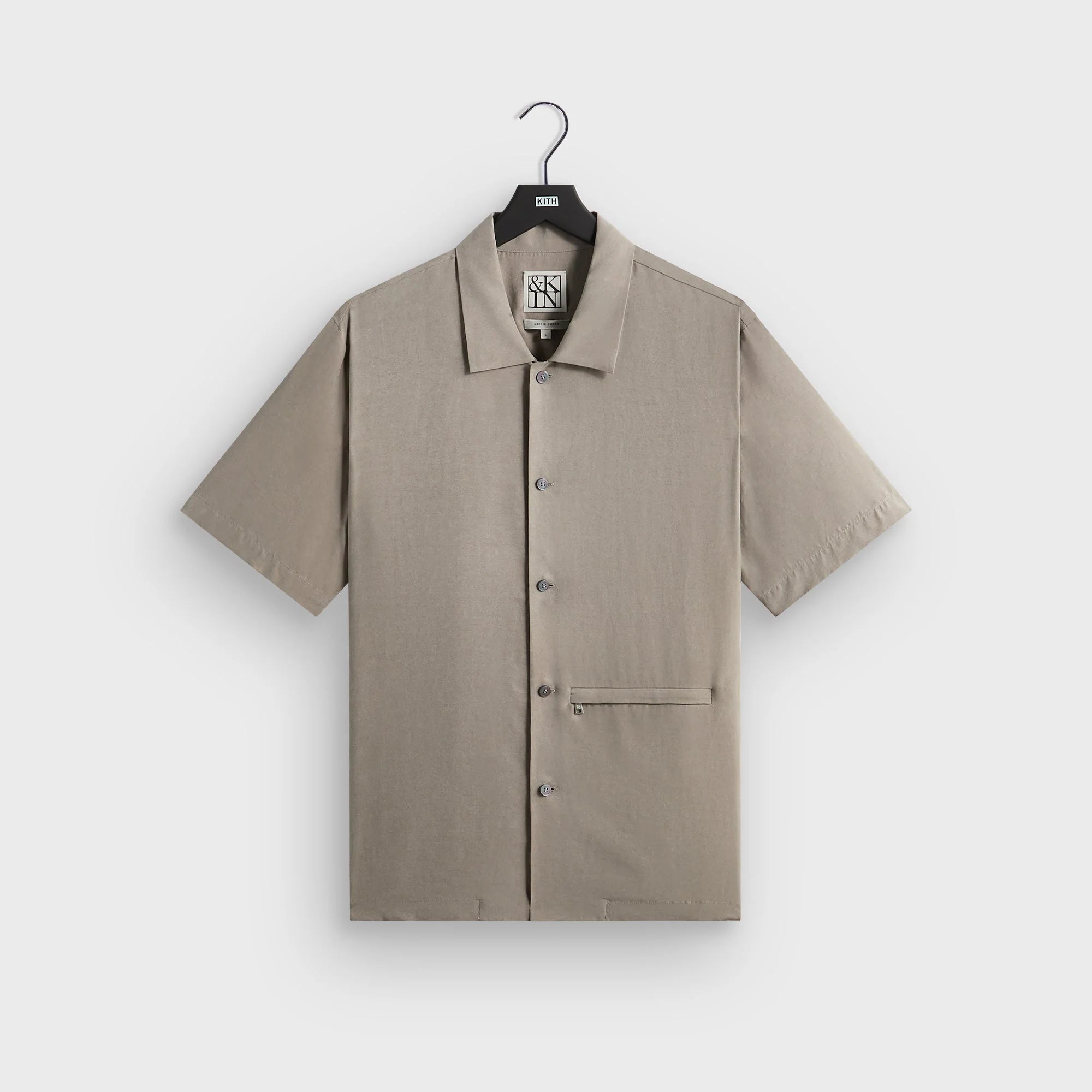 &Kin Cupro Linen Davenport Buttondown Shirt - Astro