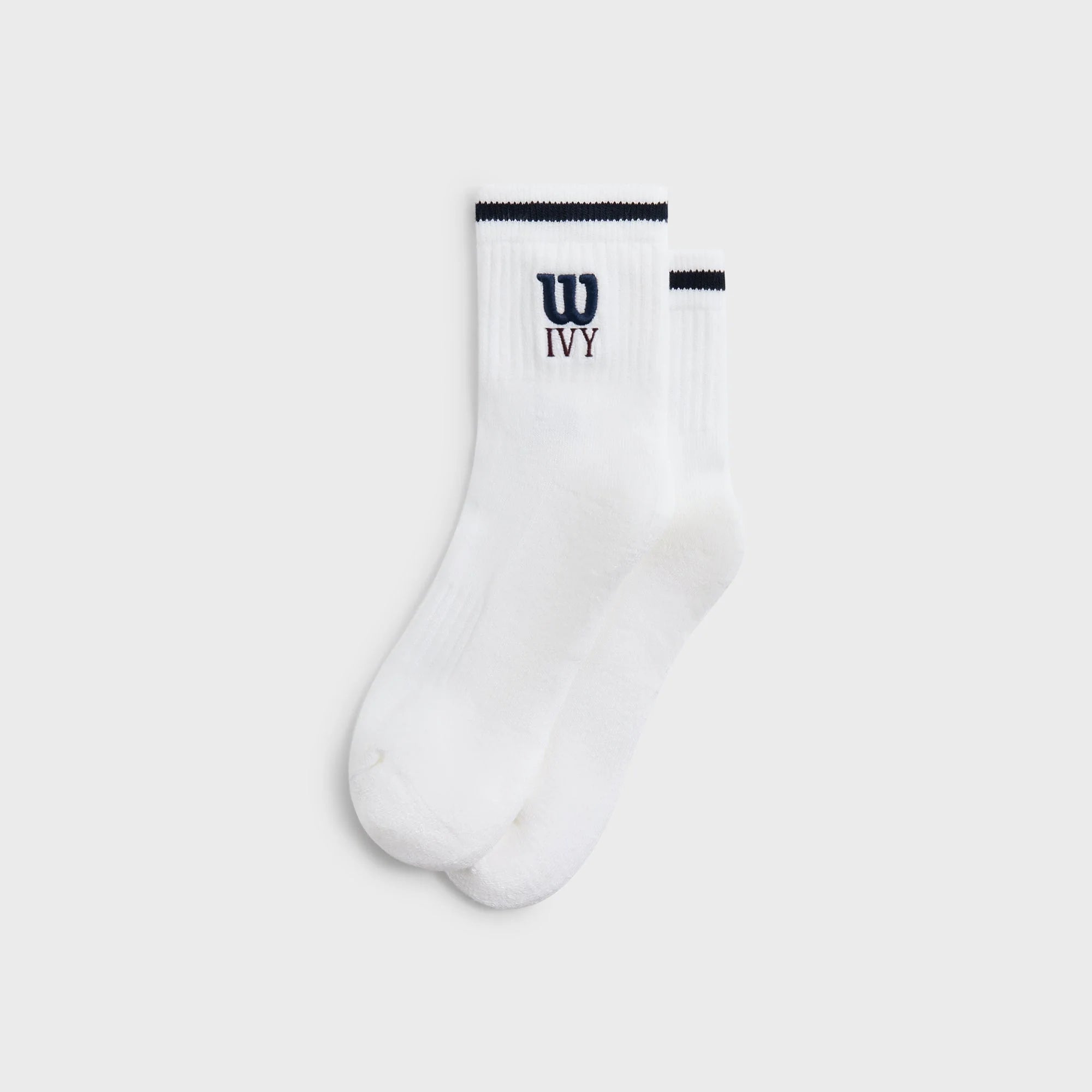 Kith Ivy for Wilson Quarter Top Socks - White / Port Royal