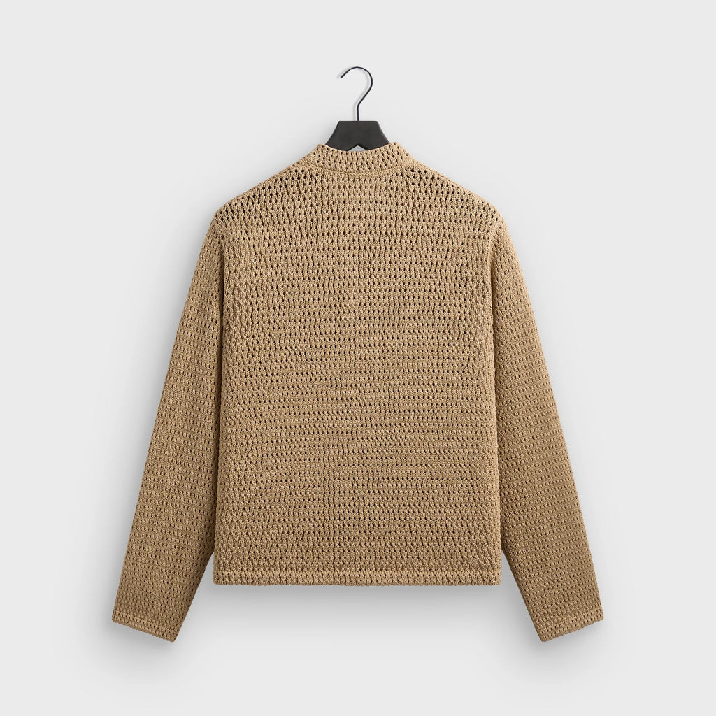 Kith Crochet Luke Zip Front Sweater - Durum