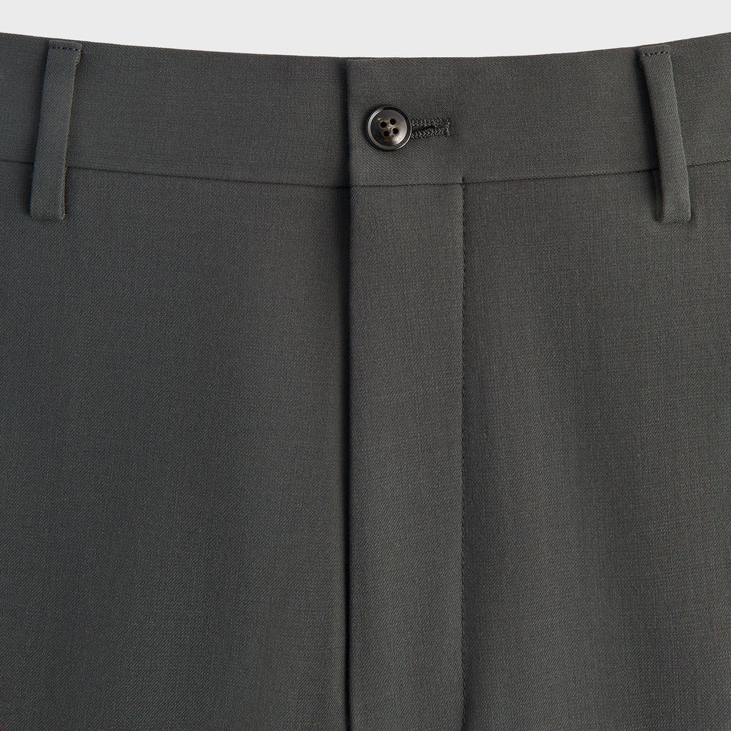 Giorgio Armani & Kith &Kin Milano Crepe Flat Front Trouser - Dark Ash