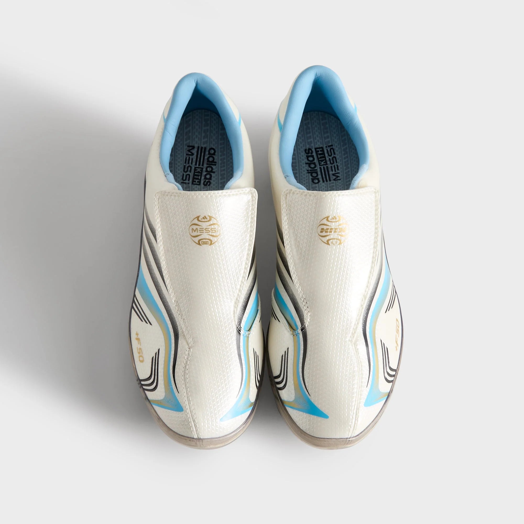 Kith & Messi for adidas Football F50 Inframe - Off White / Clear Blue / Metallic Gold